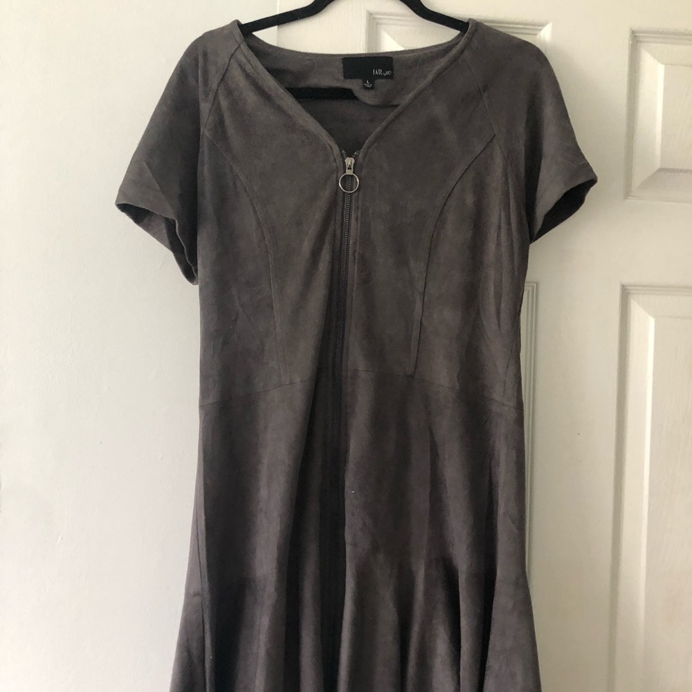 Grey zipper dress